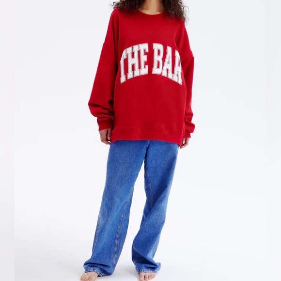 The Bar Varsity Sweatshirt in Red  size M - Picture 1 of 5